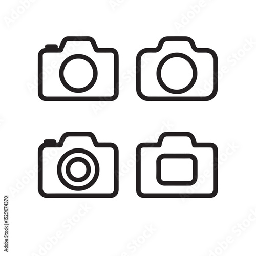 Camera vector icon bold lens