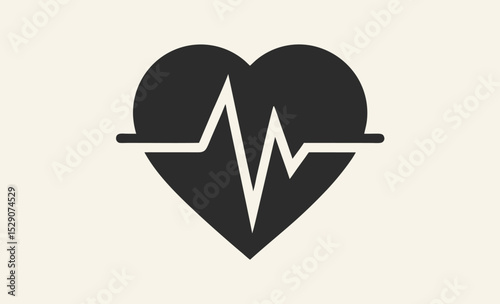heartbeat line vector, heart bit line   vector silhouettes Heart Rate Monitor Waveforms with Red and Black Hearts, Heart Rate Monitor with Different Heart Icons