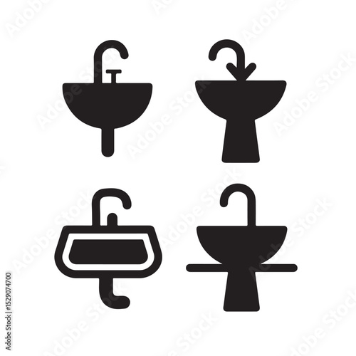 Sink vector icon flat design