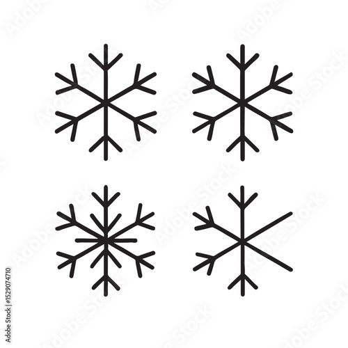 Snowflake vector icon clean branch