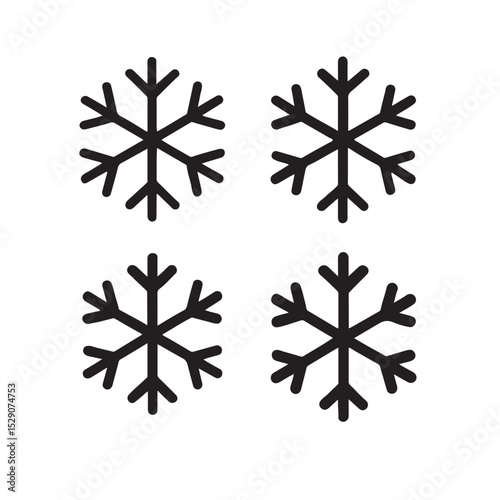 Snowflake vector icon flat form