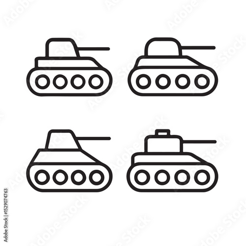 Tank vector icon clean tread