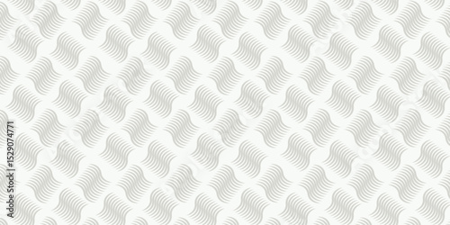 Grey wavy line abstract geometric seamless pattern. vector grey wave texture. modern geometric curve on white background.