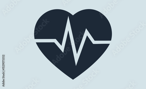 heartbeat line vector, heart bit line   vector silhouettes Heart Rate Monitor Waveforms with Red and Black Hearts, Heart Rate Monitor with Different Heart Icons