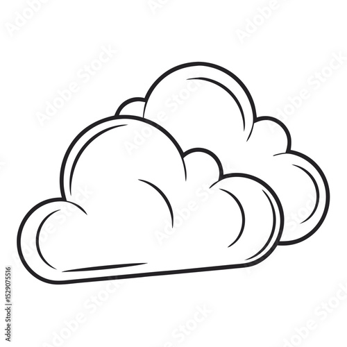 Soft, fluffy clouds in a clear blue sky, creating a serene atmosphere, ideal for backgrounds, designs, and artistic projects, evoking feelings of tranquility and peace