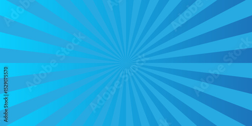 Abstract background with sunburst pattern blue vector ray design texture. Vintage sunrays illustration swirl grunge backdrop line spiral design.