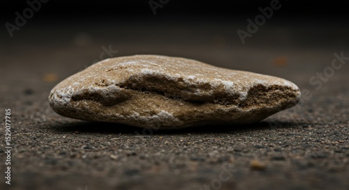 A flat stone on the ground, a traditional symbol in Christianity, representing solidity, foundation, and biblical narratives.
