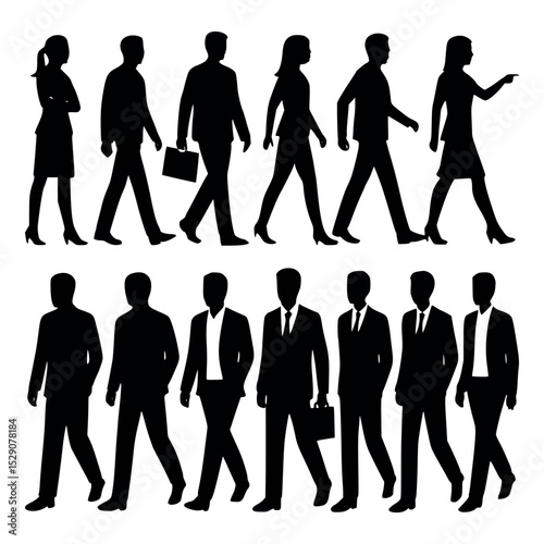 business people silhouettes