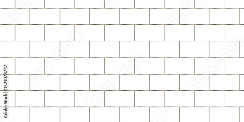 White brick wall background. pavement tiles architecture construction stone block brick wallpaper. seamless building cement concrete wall grunge background.	
