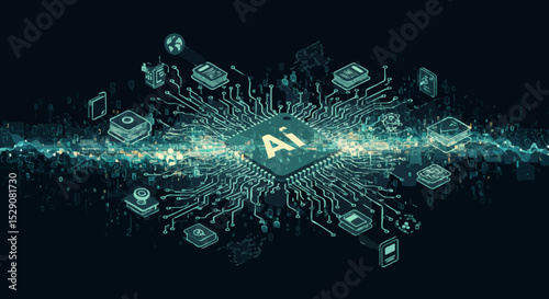 Artificial intelligence chip circuit, data flow concept