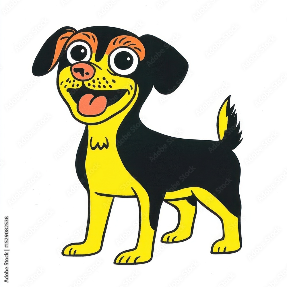 Fototapeta premium Dog illustration expression wildlife.