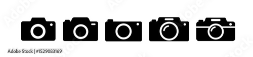 Camera icon set, photo snap camera symbol. Vector illustration