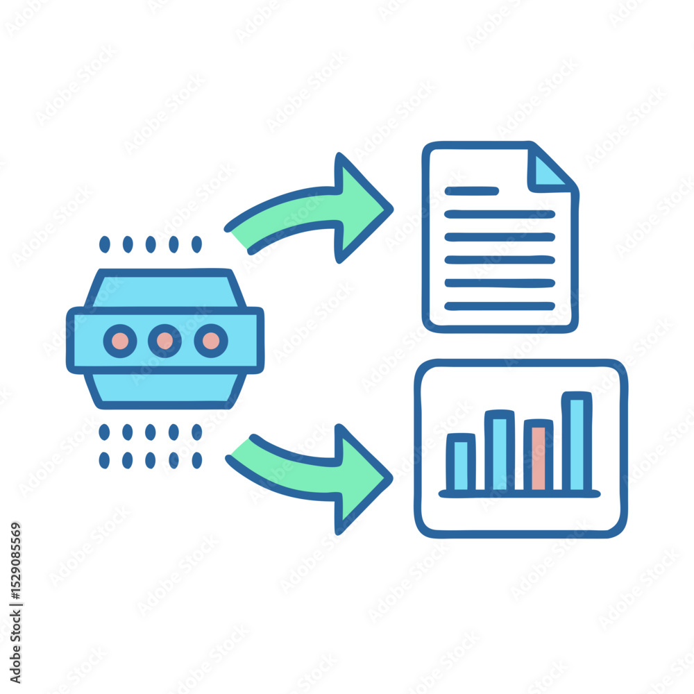Fototapeta premium Data Analytics Vector Icon Set Line , Chart, graph, analysis, report, growth, trend, statistics, pie chart, bar graph, line graph, scatter plot, dashboard, infographic icons, vector