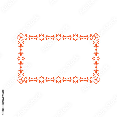 Eslimi Tazhib Iranian Art Design white  Text Box Floral Vector