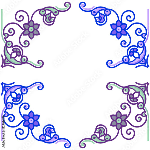 seamless vector pattern in geometric ornamental style