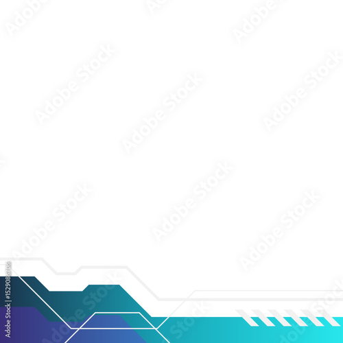 Gradient Futuristic Tech Footer 