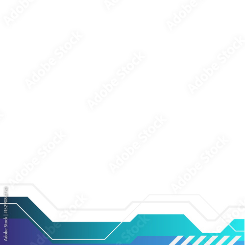Gradient Futuristic Tech Footer 