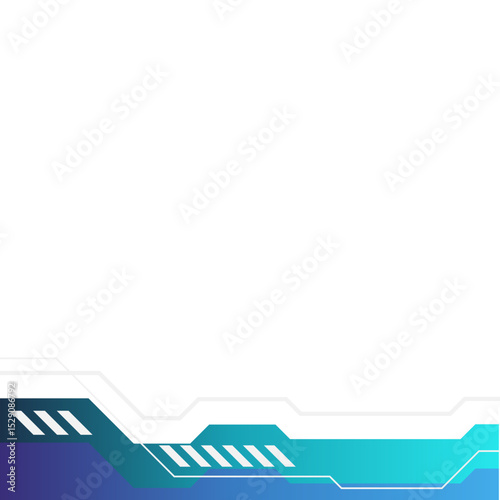 Gradient Futuristic Tech Footer 