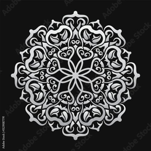ornamental round decoration, mandala design