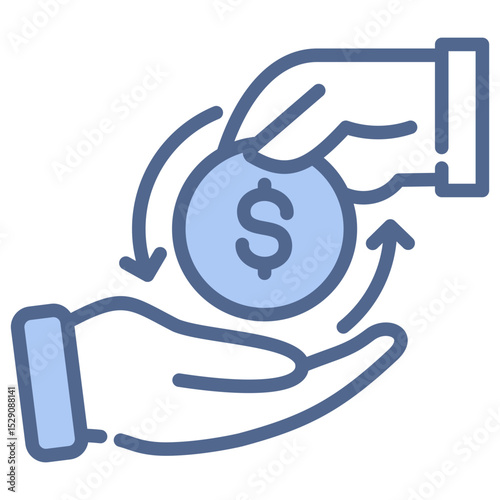 Transaction Blue Icon