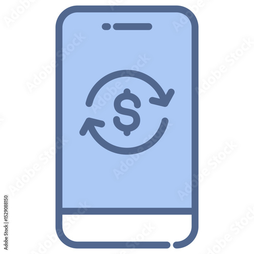 Mobile Payment Blue Icon