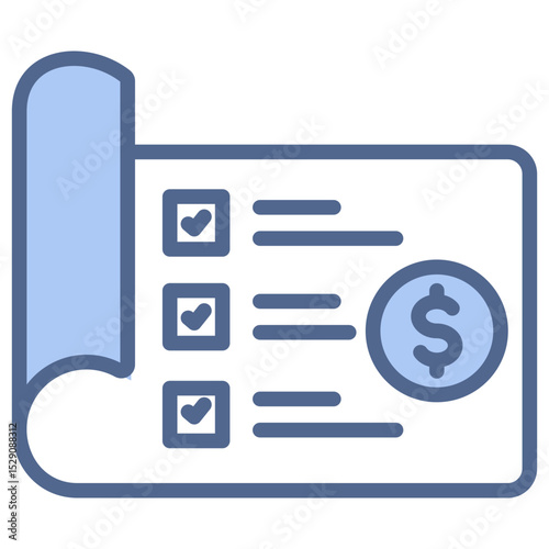 Price List Blue Icon