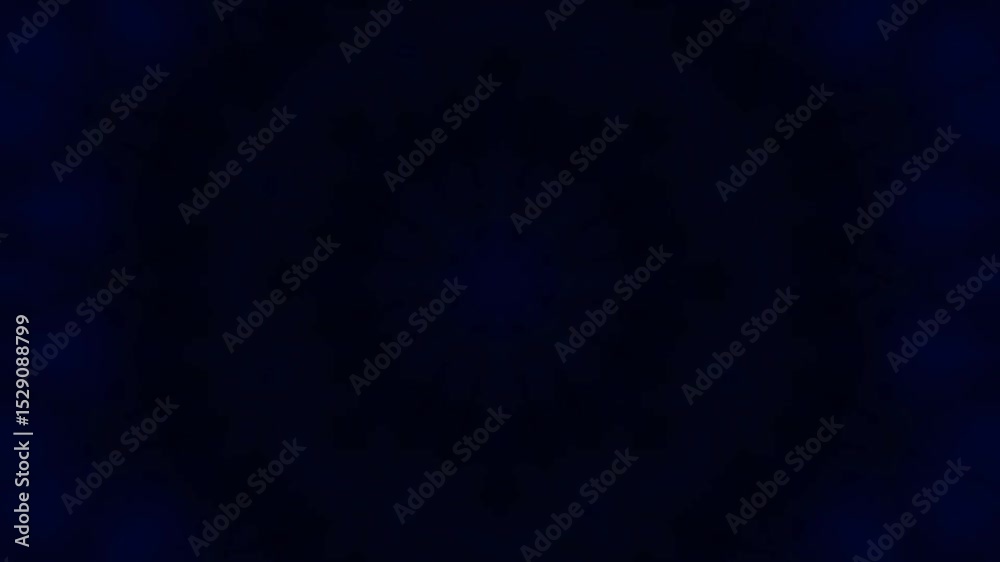 Abstract dark blue kaleidoscopic pattern creating a mesmerizing visual effect