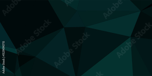 Vector. Geometric background with triangle shapes. Dark green design for web, banners and headers.