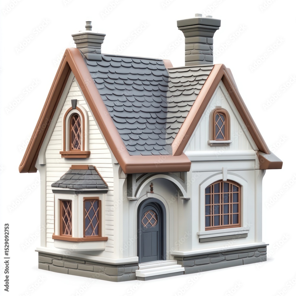 Obraz premium Home model architecture illustration house.