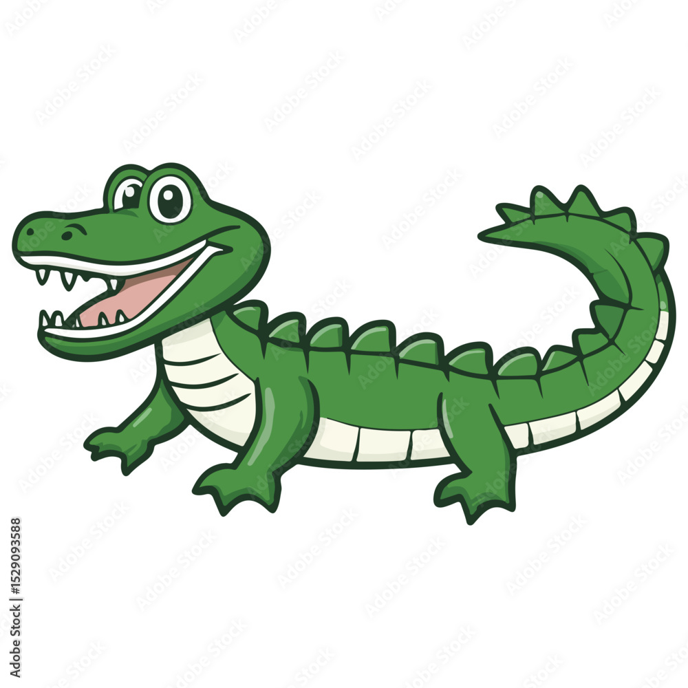 Naklejka premium crocodile, reptile, vector, transparent background, creature, animal, isolated, nature, alligator, amphibian, wildlife, zoo