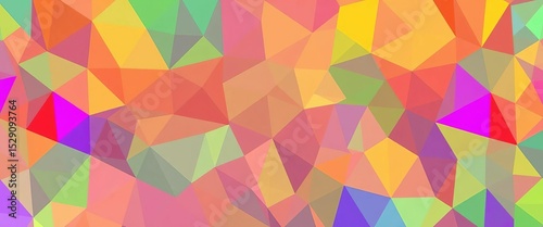 Vibrant overlapping polygons form abstract colorful geometric backdrop,   vibrant background,  colorful design