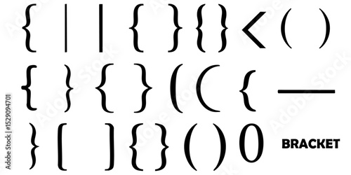 Bracket Vector Set – Decorative and Functional Curved Symbols Collection