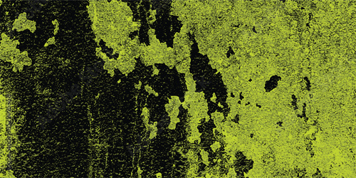 Abstract textured background with a dark base and a yellow-green design element featuring rough paint brushstroke style for decorative designs.
