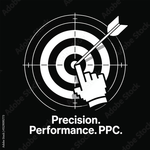 Precision performance ppc targeting bullseye arrow cursor