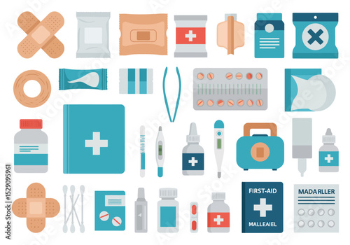 A collection of 24 medical supplies