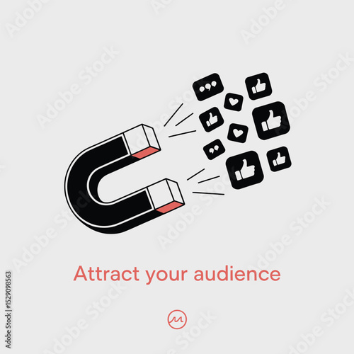 Magnet attracting social media engagement and audience growth