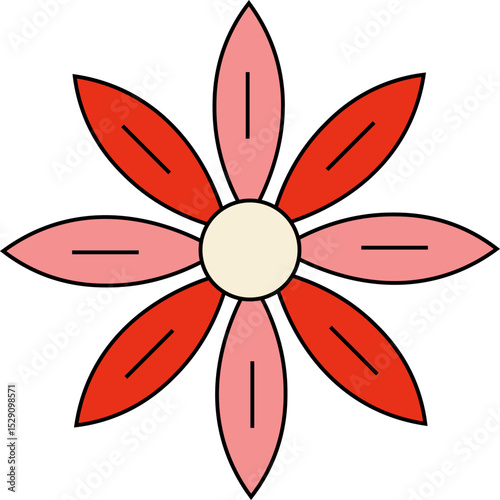 Retro Flower Daisy Groovy 70s