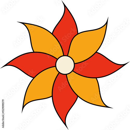 Retro Flower Daisy Groovy 70s