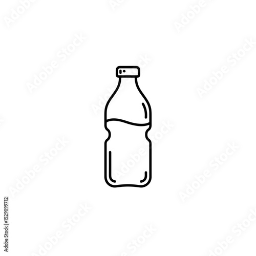 Outline illustration of a plastic water bottle  