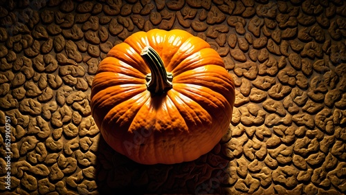 Dramatic Pumpkin Still Life - Moody Autumn Harvest Vegetable for Halloween and Thanksgiving Decor, Baking Recipes, and Seasonal Design