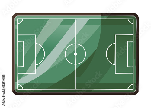 Striped Soccer Field Light Green Turf