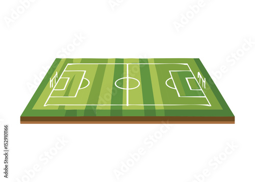 Perspective Soccer Field Sideline View