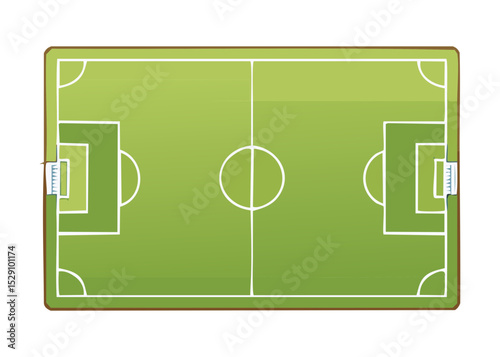 Top Down Soccer Field Uniform Green