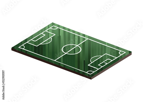 Dark Green Isometric Soccer Field