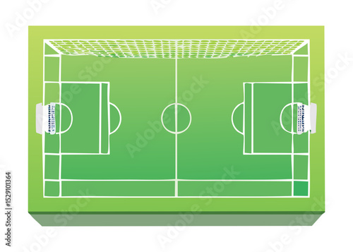 Top Down Double Soccer Field View
