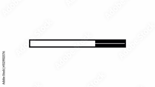 Loading progress bar animation with transparent background, Animated progress bar from 0 to 100 percwnr with alpha channel.