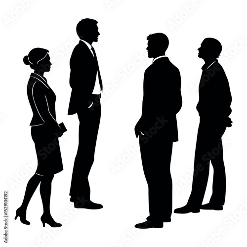business people silhouettes
