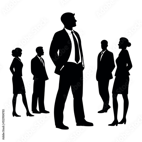 Prinbusiness people silhouettes