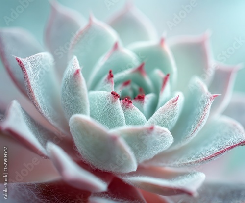 echeveria rosette covered in fine silky web strands