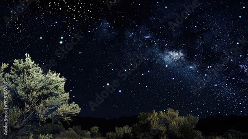 Starry Night Scene Black Background Images: Modern, Serene, and Visually Appealing for Nighttime Projects